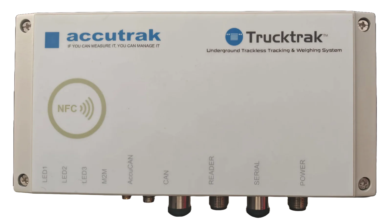 Trucktrak Data Device - rugged in-cabin unit for underground LHD and dump truck monitoring